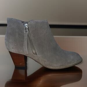 Vionic Sterling Women's Ankle Booties Boots Size 6.5 Suede Gray